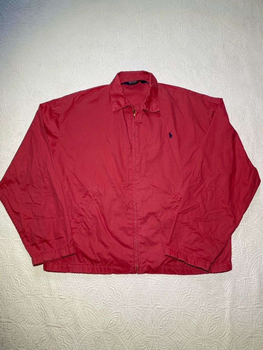 Ralph Lauren Red Lightweight Zip-Front Shirt Jacket